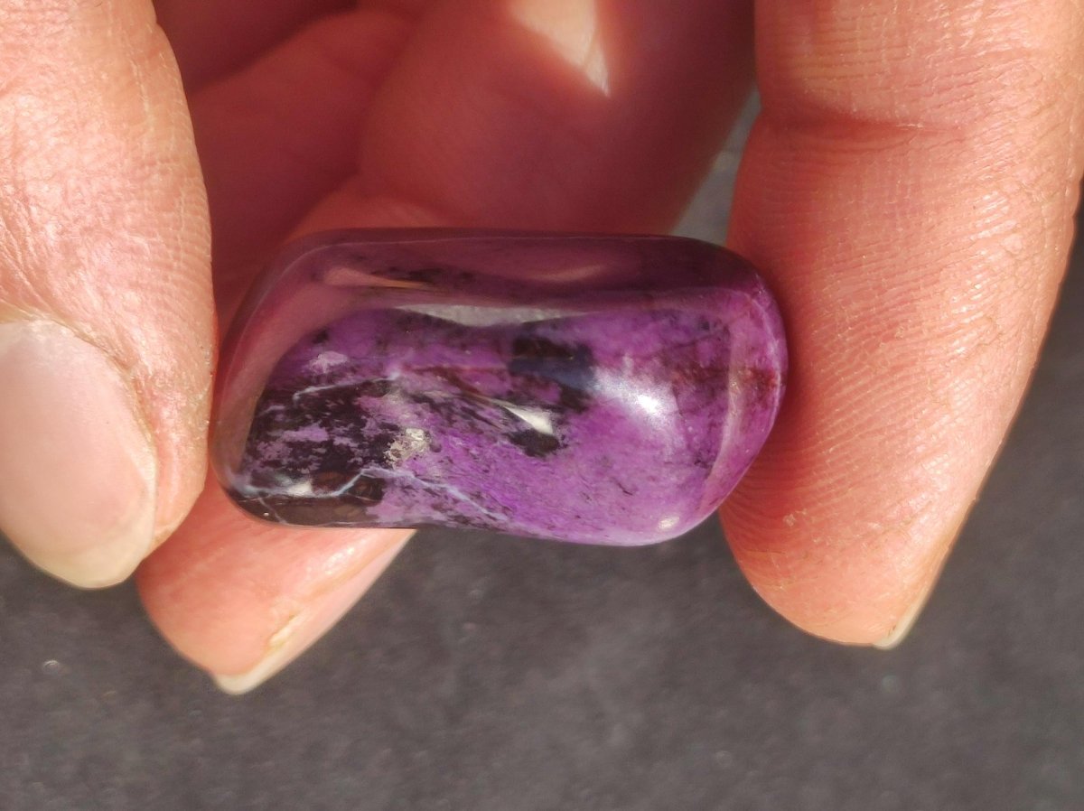 Sugilith - Sammler Deko Heilstein lila Handschmeichler Rarität Meditation Energie Edelstein Kristall Investition Wertanlage Natürlich Unikat - Art of Nature Berlin