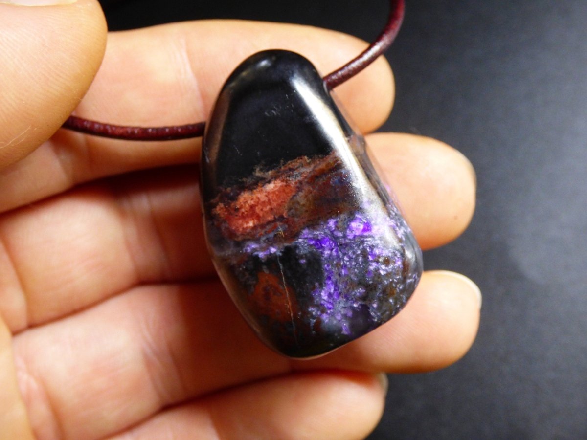 Sugilith / Sugilite ~ Edelstein Kette ~HIPPIE ~GOA ~Boho ~Ethno ~Nature ~Heilstein ~Rarität ~Selten ~Flash ~Wow ~Sammler - Art of Nature Berlin