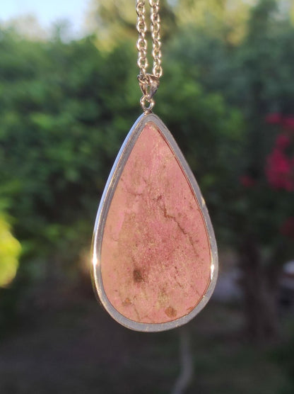 Sugilith / Sugilite inkl. 925 Silber Fassung lila Edelstein Kette Natur Heilstein Energie Rarität Mann Frau Er Sie Geschenk Edel hohwertig - Art of Nature Berlin