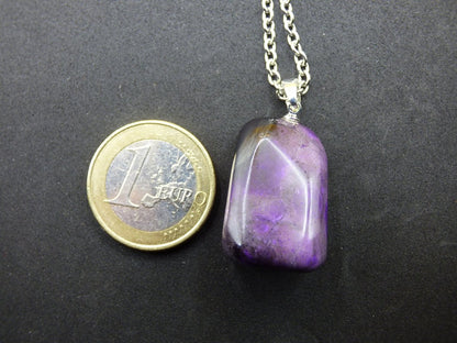 Sugilith / Sugilite inkl. 925 Silberöse lila Edelstein Kette HIPPIE Ethno Natur Heilstein Rarität Selten Flash Wow Sammler Investition Edel - Art of Nature Berlin