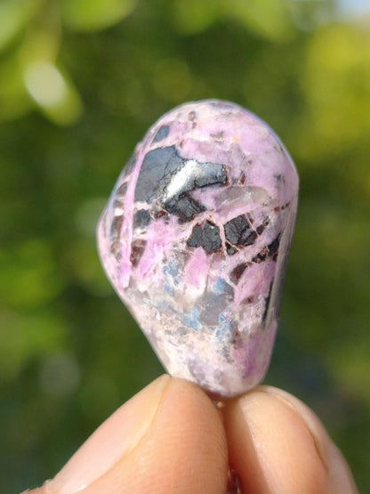 Sugilith / Sugilite Kette inkl. 925 Silberöse lila Edelstein Unikat Ethno Natur Heilstein Rarität Selten Flash Wow Sammler Investition Edel - Art of Nature Berlin