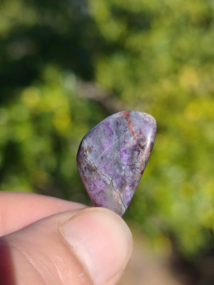 Sugilith / Sugilite Kette inkl. 925 Silberöse lila Edelstein Unikat Ethno Natur Heilstein Rarität Selten Flash Wow Sammler Investition Edel - Art of Nature Berlin