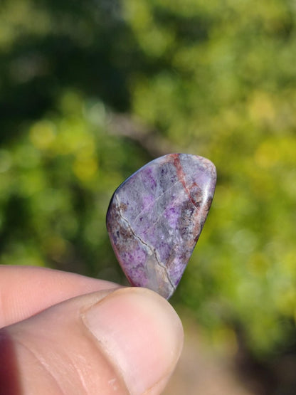 Sugilith / Sugilite Kette inkl. 925 Silberöse lila Edelstein Unikat Ethno Natur Heilstein Rarität Selten Flash Wow Sammler Investition Edel - Art of Nature Berlin