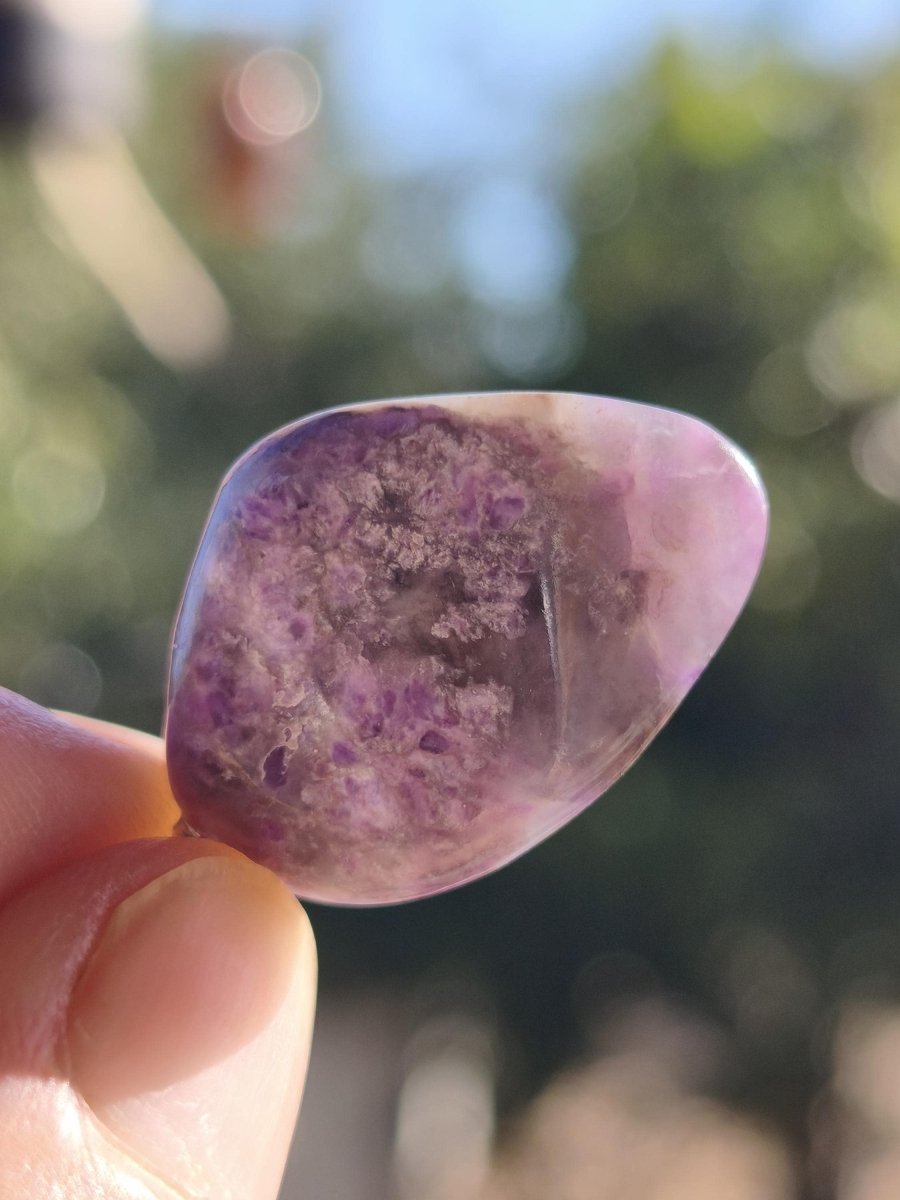 Sugilith / Sugilite Kette inkl. 925 Silberöse lila Edelstein Unikat Ethno Natur Heilstein Rarität Selten Flash Wow Sammler Investition Edel - Art of Nature Berlin