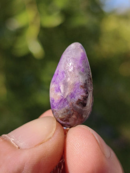 Sugilith / Sugilite Kette inkl. 925 Silberöse lila Edelstein Unikat Ethno Natur Heilstein Rarität Selten Flash Wow Sammler Investition Edel - Art of Nature Berlin