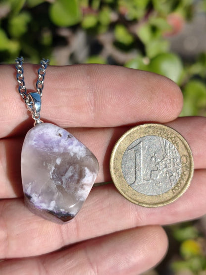 Sugilith / Sugilite Kette inkl. 925 Silberöse lila Edelstein Unikat Ethno Natur Heilstein Rarität Selten Flash Wow Sammler Investition Edel - Art of Nature Berlin