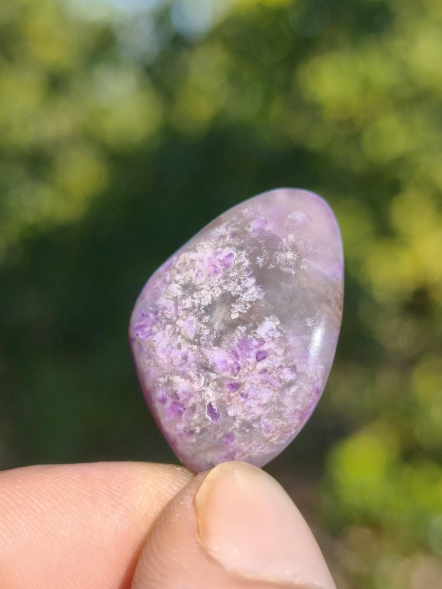 Sugilith / Sugilite Kette inkl. 925 Silberöse lila Edelstein Unikat Ethno Natur Heilstein Rarität Selten Flash Wow Sammler Investition Edel - Art of Nature Berlin