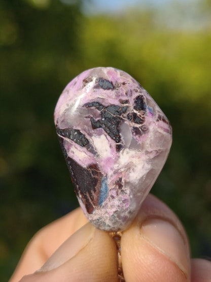 Sugilith / Sugilite Kette inkl. 925 Silberöse lila Edelstein Unikat Ethno Natur Heilstein Rarität Selten Flash Wow Sammler Investition Edel - Art of Nature Berlin