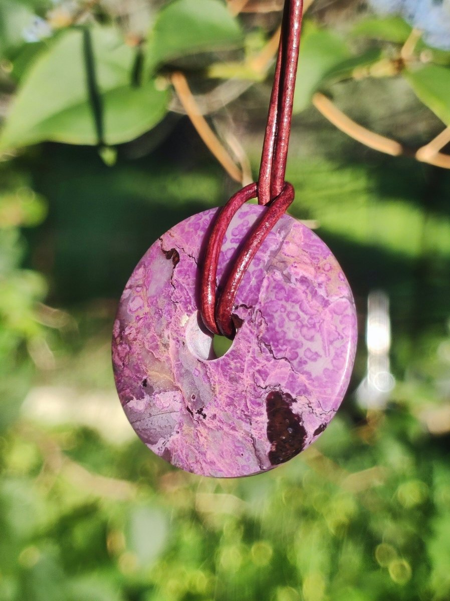 Sugilith Sugilite Schutz Donut ~ Edelstein Kette ~HIPPIE ~GOA ~Boho ~Nature ~Heilstein ~Rarität ~Selten ~Flash ~Wow ~Sammler ~Sugilite - Art of Nature Berlin