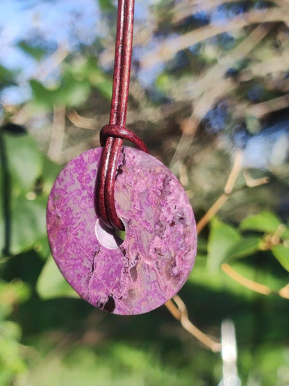 Sugilith Sugilite Schutz Donut ~ Edelstein Kette ~HIPPIE ~GOA ~Boho ~Nature ~Heilstein ~Rarität ~Selten ~Flash ~Wow ~Sammler ~Sugilite - Art of Nature Berlin