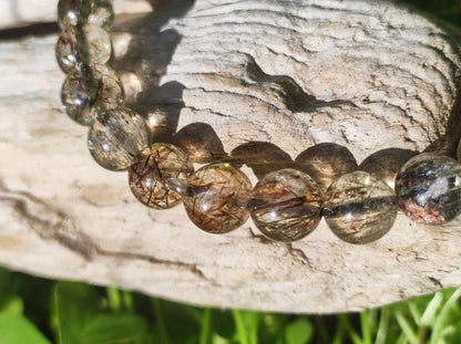 Super7 Seven AAA Black & Gold Nadeln Edelstein Armband Stretch Natur Heilstein Rarität Mann Frau Geschenk Er Sie Freund Selten Hochwertig - Art of Nature Berlin