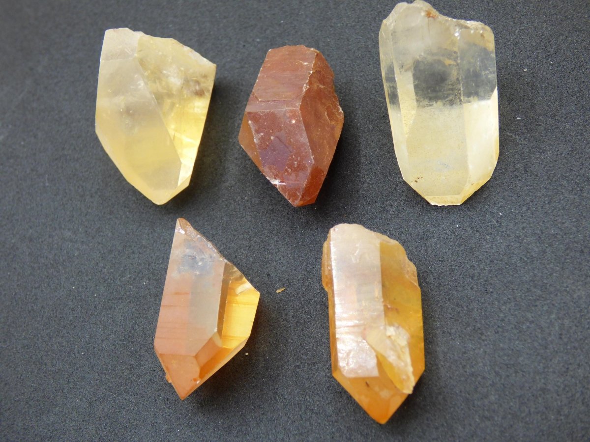 Tangerine Quarz SET - Spitzen Sammler Stufen Rarität Edelstein Deko Kristall Heilstein Mineral Energie Natur Meditation HIPPIE Makramee - Art of Nature Berlin