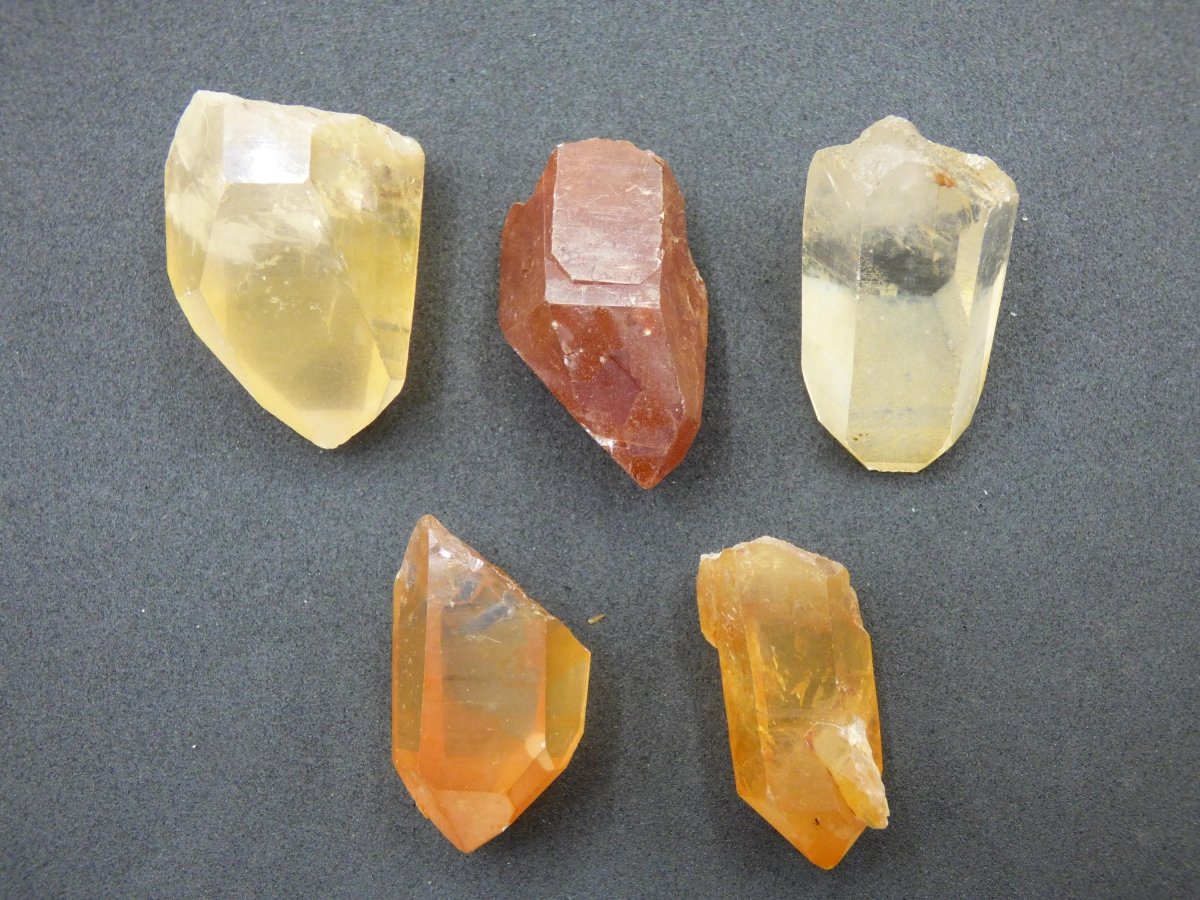 Tangerine Quarz SET - Spitzen Sammler Stufen Rarität Edelstein Deko Kristall Heilstein Mineral Energie Natur Meditation HIPPIE Makramee - Art of Nature Berlin
