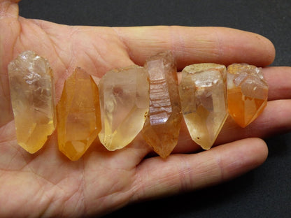 Tangerine Quarz SET - Spitzen Sammler Stufen Rarität Edelstein Deko Kristall Heilstein Mineral Energie Natur Meditation HIPPIE Makramee - Art of Nature Berlin