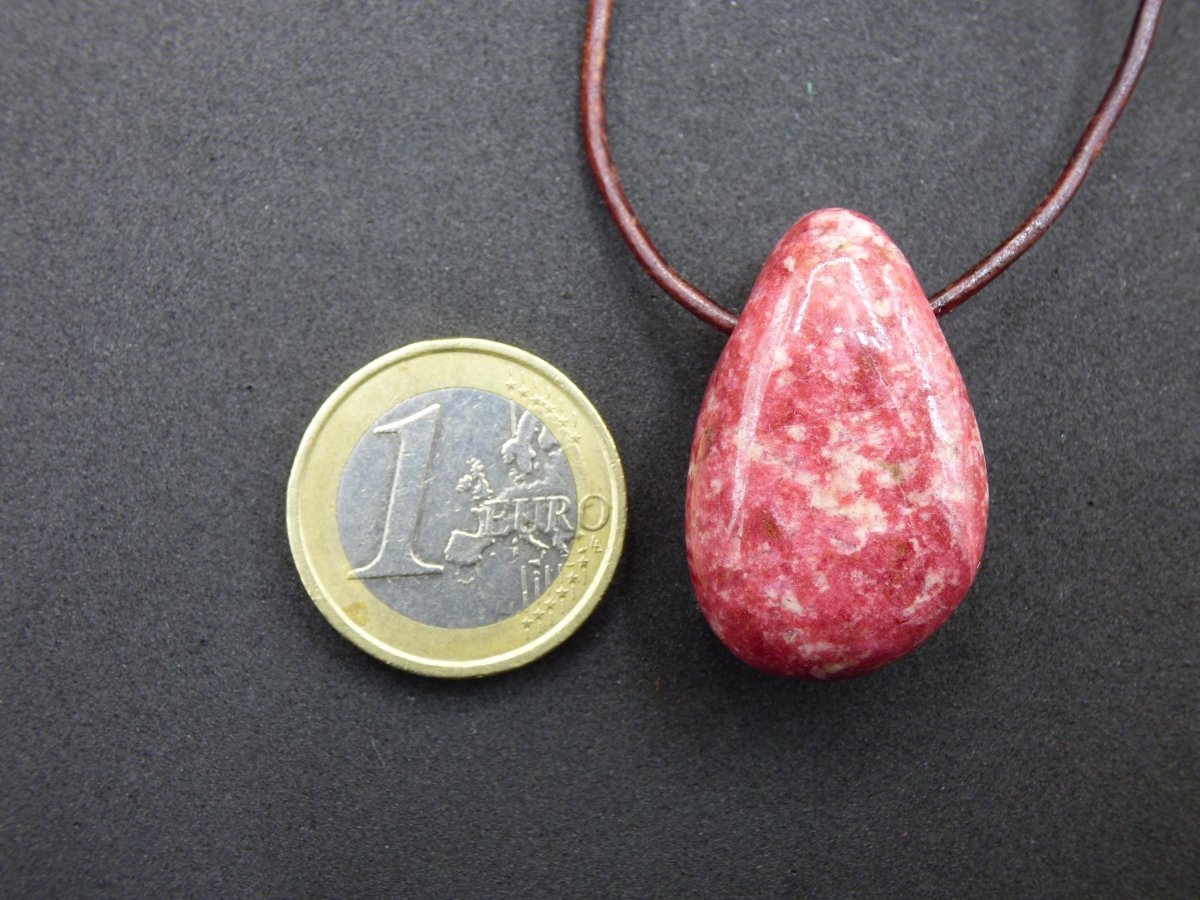 Thulit Edelstein Kette pink rot Natur HIPPIE GOA Boho Heilstein Kristalle Schmuck Anhänger Mann Frau Kind Geschenk Er Sie Bruder Schwester - Art of Nature Berlin