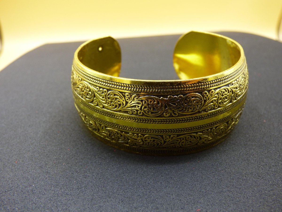Tibet Armreif ~ Messing Antik Golden ~ Armschmuck ~HIPPIE ~GOA ~Boho ~Ethno ~Nature ~Indian ~Vintage ~Schnörkel - Art of Nature Berlin
