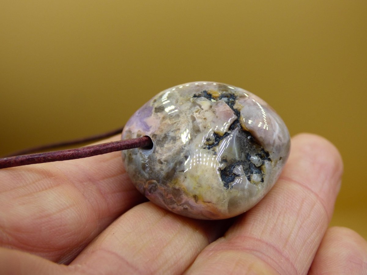 Tiffany Opal (Fluorit Opal) ~ Edelstein Kette ~HIPPIE ~GOA ~Boho ~Tibet ~Ethno ~Nature ~Heilstein - Art of Nature Berlin