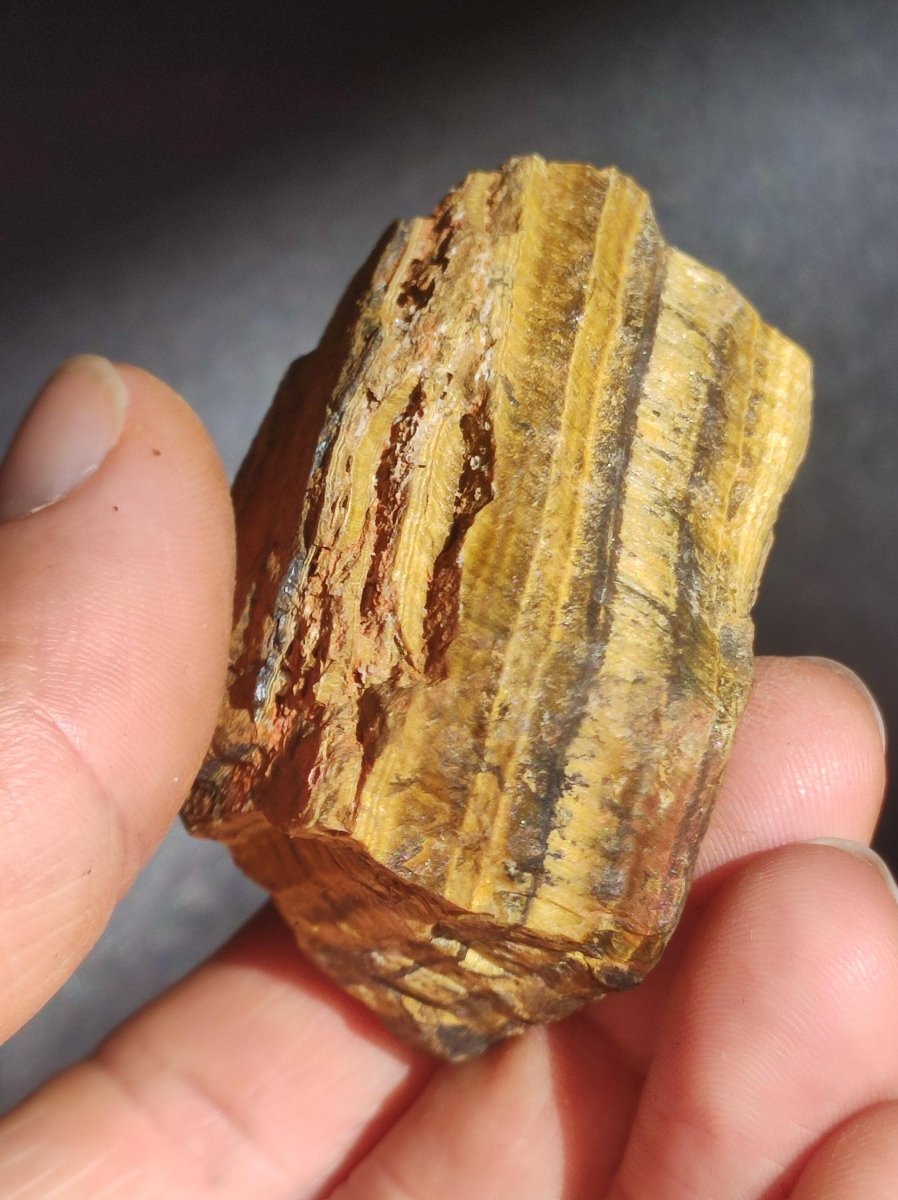 Tigerauge braun roh Sammler Stufe Rarität Edelstein Deko Kristall Heilstein Mineral Kollektion Energie Natur Meditation HIPPIE - Art of Nature Berlin