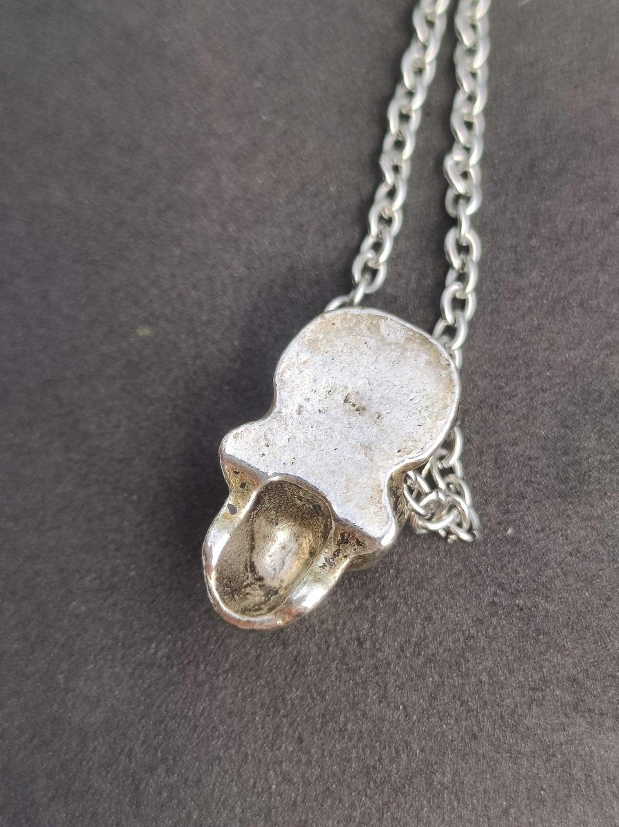 Totenkopf Skull Schädel Skelett Gothic Kette Metal Dark Tot Amulet Kette Antik Bronze Messing HIPPIE GOA Boho Tibet Ethno Vintage Mann Er - Art of Nature Berlin