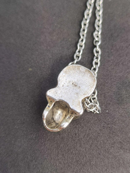 Totenkopf Skull Schädel Skelett Gothic Kette Metal Dark Tot Amulet Kette Antik Bronze Messing HIPPIE GOA Boho Tibet Ethno Vintage Mann Er - Art of Nature Berlin