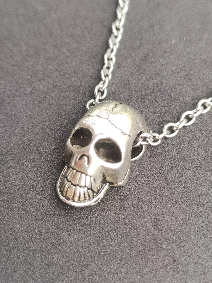 Totenkopf Skull Schädel Skelett Gothic Kette Metal Dark Tot Amulet Kette Antik Bronze Messing HIPPIE GOA Boho Tibet Ethno Vintage Mann Er - Art of Nature Berlin