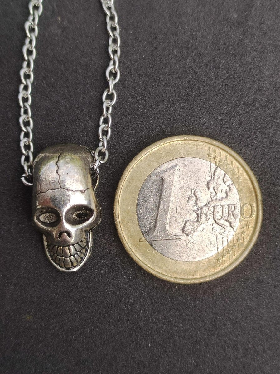 Totenkopf Skull Schädel Skelett Gothic Kette Metal Dark Tot Amulet Kette Antik Bronze Messing HIPPIE GOA Boho Tibet Ethno Vintage Mann Er - Art of Nature Berlin