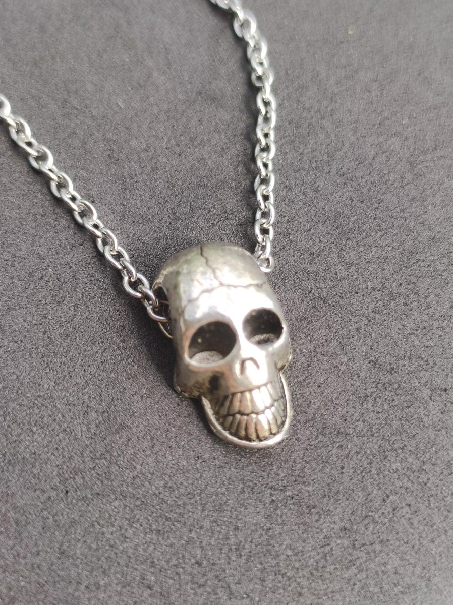 Totenkopf Skull Schädel Skelett Gothic Kette Metal Dark Tot Amulet Kette Antik Bronze Messing HIPPIE GOA Boho Tibet Ethno Vintage Mann Er - Art of Nature Berlin