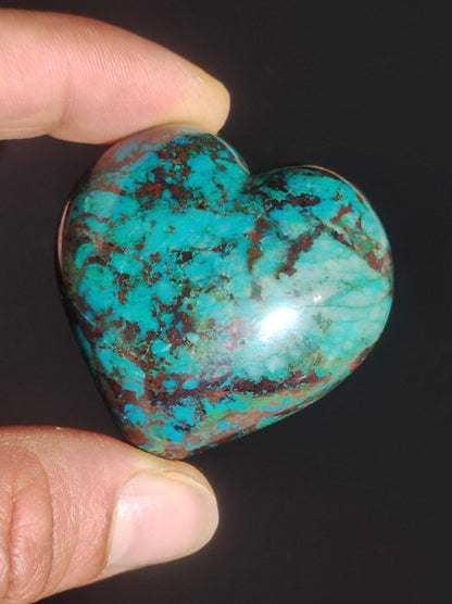 Traumhaftes Chrysocoll Herz - Magische Edelstein Deko Kristall Rarität Sammler Unikat Geschenk Er Sie Mann Frau Heilstein Qualität Ethisch - Art of Nature Berlin