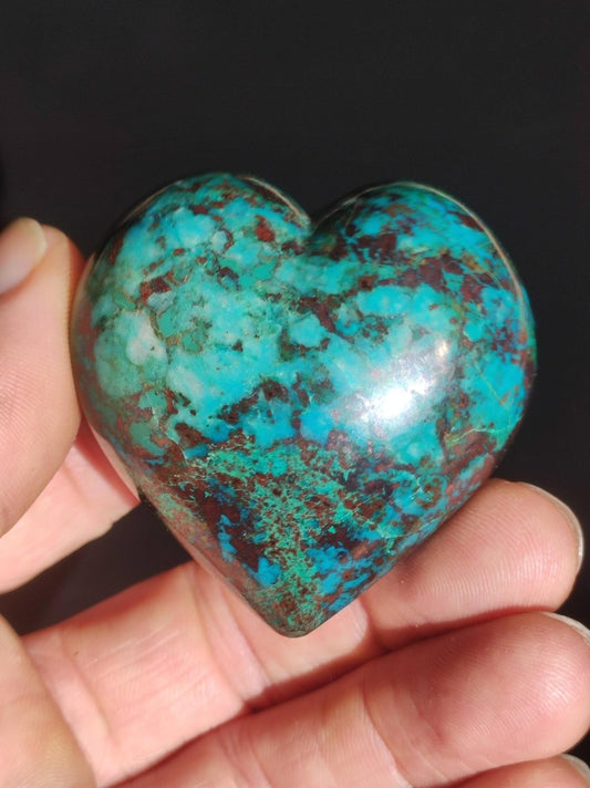 Traumhaftes Chrysocoll Herz - Magische Edelstein Deko Kristall Rarität Sammler Unikat Geschenk Er Sie Mann Frau Heilstein Qualität Ethisch - Art of Nature Berlin