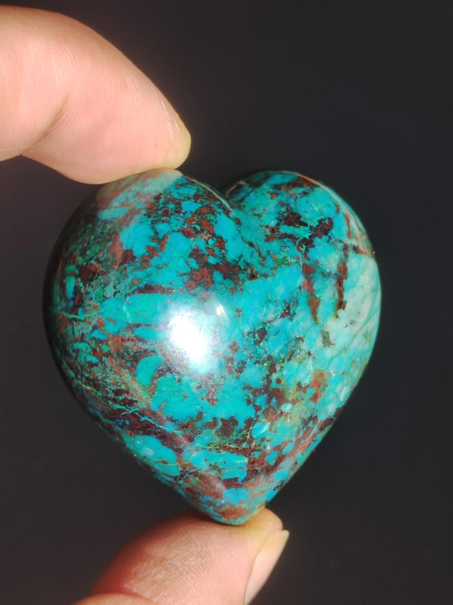 Traumhaftes Chrysocoll Herz - Magische Edelstein Deko Kristall Rarität Sammler Unikat Geschenk Er Sie Mann Frau Heilstein Qualität Ethisch - Art of Nature Berlin