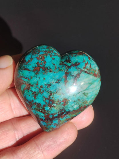Traumhaftes Chrysocoll Herz - Magische Edelstein Deko Kristall Rarität Sammler Unikat Geschenk Er Sie Mann Frau Heilstein Qualität Ethisch - Art of Nature Berlin