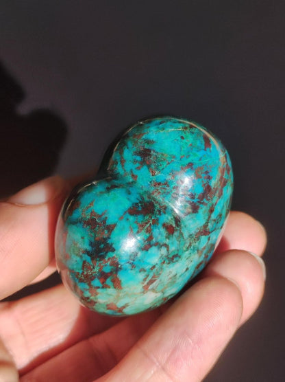 Traumhaftes Chrysocoll Herz - Magische Edelstein Deko Kristall Rarität Sammler Unikat Geschenk Er Sie Mann Frau Heilstein Qualität Ethisch - Art of Nature Berlin