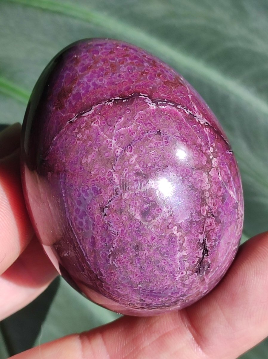 Traumhaftes Sugilith Ei ~ 500ct ~ Sugilite Egg Edelstein Deko Kristall Meditation Energie Heilstein Rarität Selten Sammler Investition Wert - Art of Nature Berlin