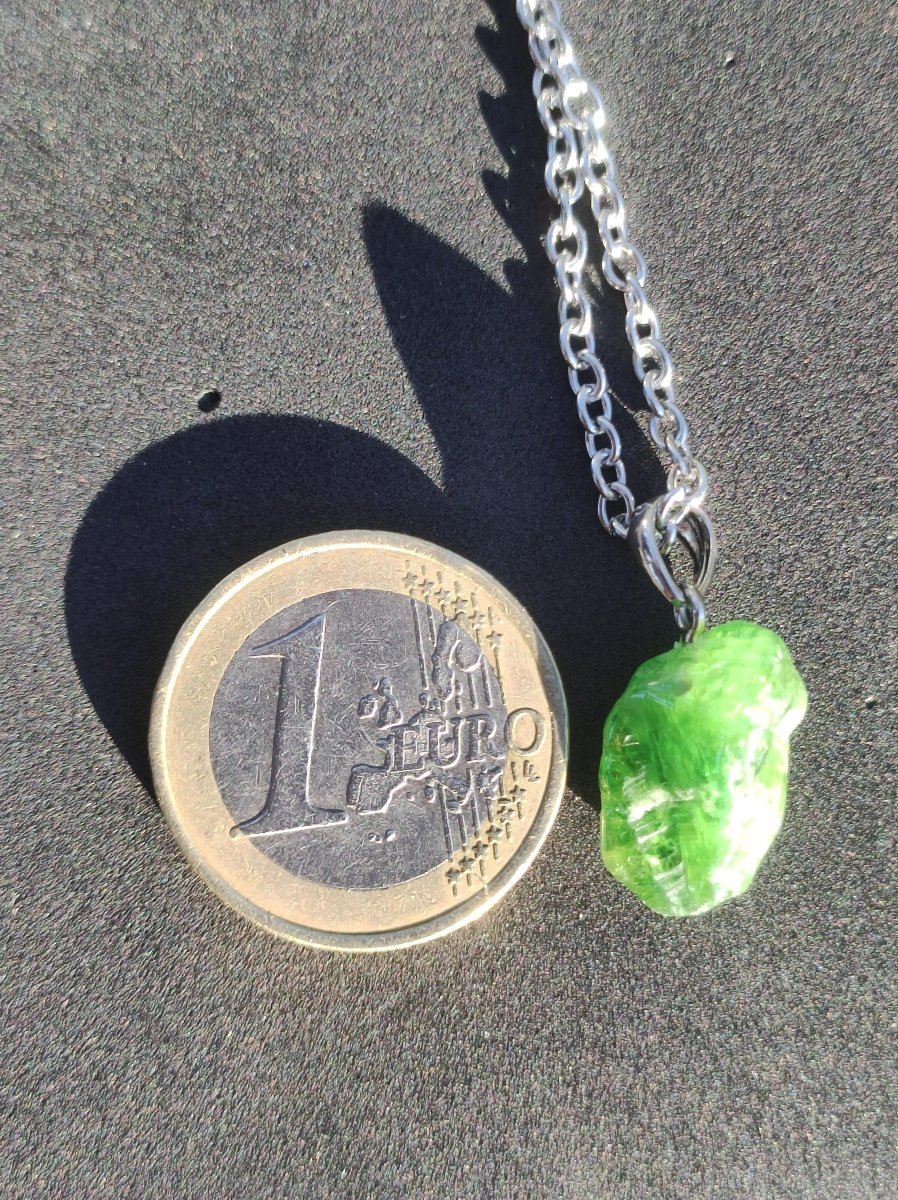 Tsavorit AAA *Rarität* ~ 925 Sterling Silber Edelstein Kette HIPPIE GOA Boho Ethno Nature Heilstein Anhänger Geschenk Mann Frau Er Sie - Art of Nature Berlin