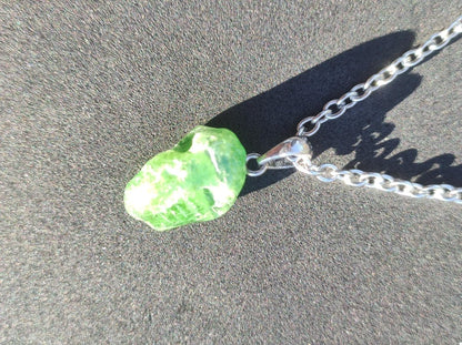 Tsavorit AAA *Rarität* ~ 925 Sterling Silber Edelstein Kette HIPPIE GOA Boho Ethno Nature Heilstein Anhänger Geschenk Mann Frau Er Sie - Art of Nature Berlin