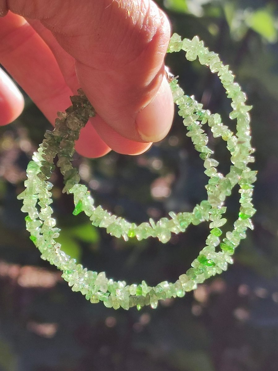 Tsavorit *Rarität* ~ 925 Sterling Silber Edelstein Kette grün Natur Heilstein Geschenk Mann Frau Er Sie Weihnachten Edel - Art of Nature Berlin