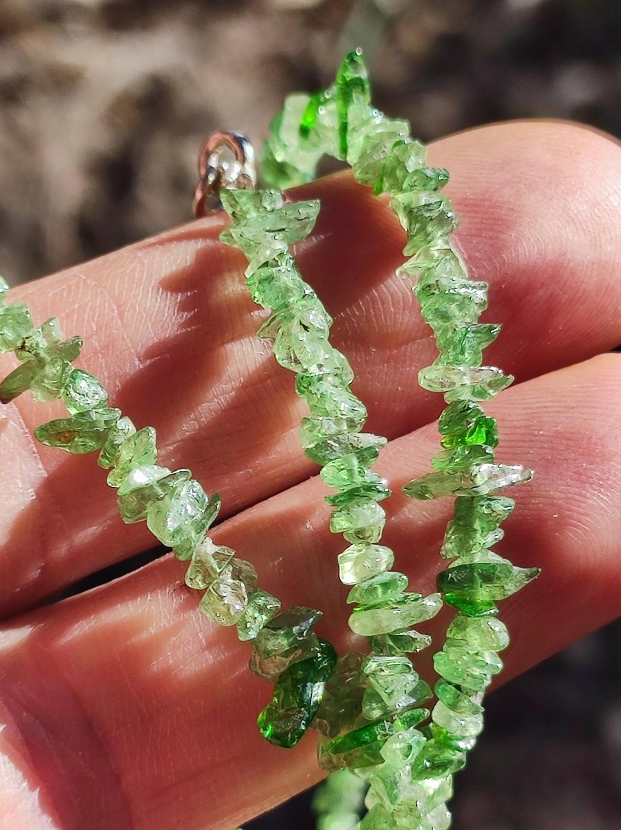 Tsavorit *Rarität* ~ 925 Sterling Silber Edelstein Kette grün Natur Heilstein Geschenk Mann Frau Er Sie Weihnachten Edel - Art of Nature Berlin