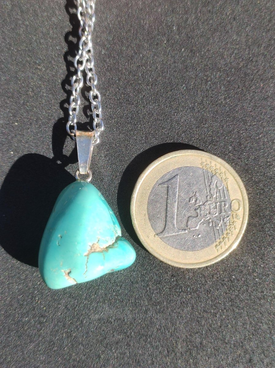 Türkis 100% natürlich ~ Nugget Edelstein Kette ~HIPPIE ~GOA ~Boho ~Tibet ~Ethno ~Nature ~Schutzsymbol ~Heilstein ~Rarität - Art of Nature Berlin