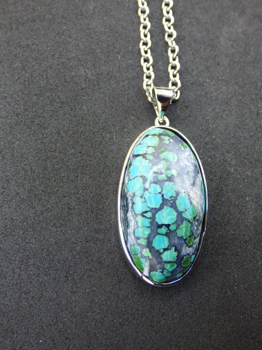 Türkis echt Edelstein Kette 925 Sterling Silber - Edler Frau Mann Schmuck Filigran Hochzeitstag Geburtstag Geschenk Heilstein Rarität Natur - Art of Nature Berlin