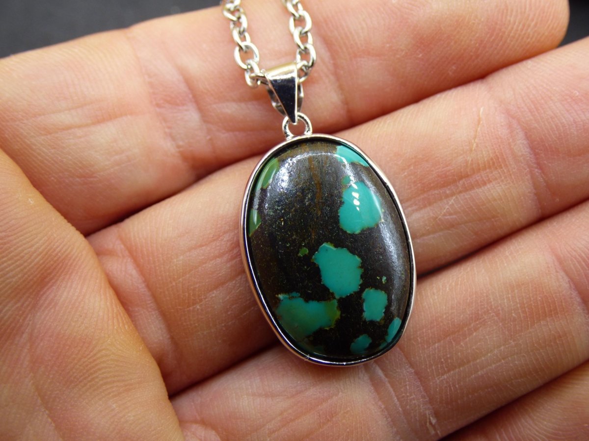 Türkis echt Edelstein Kette 925 Sterling Silber - Edler Frau Mann Schmuck Filigran Hochzeitstag Geburtstag Geschenk Heilstein Rarität Natur - Art of Nature Berlin