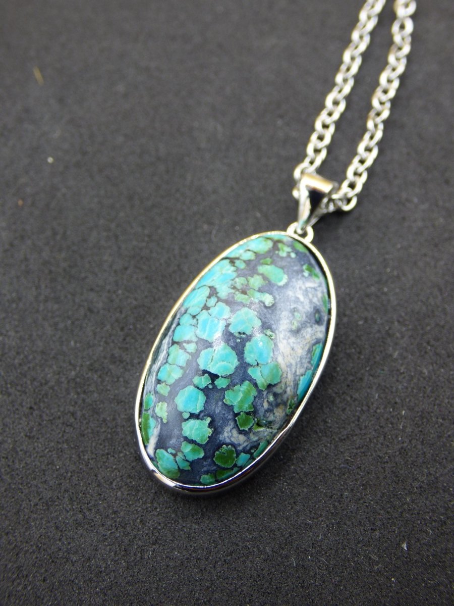 Türkis echt Edelstein Kette 925 Sterling Silber - Edler Frau Mann Schmuck Filigran Hochzeitstag Geburtstag Geschenk Heilstein Rarität Natur - Art of Nature Berlin