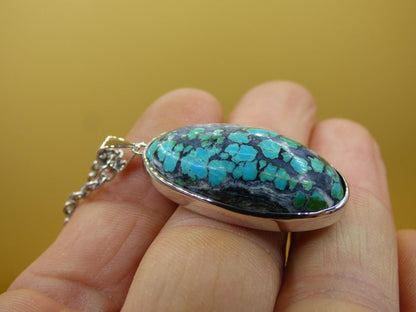 Türkis echt Edelstein Kette 925 Sterling Silber - Edler Frau Mann Schmuck Filigran Hochzeitstag Geburtstag Geschenk Heilstein Rarität Natur - Art of Nature Berlin