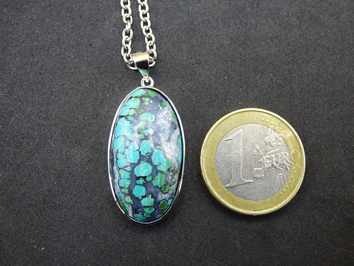 Türkis echt Edelstein Kette 925 Sterling Silber - Edler Frau Mann Schmuck Filigran Hochzeitstag Geburtstag Geschenk Heilstein Rarität Natur - Art of Nature Berlin