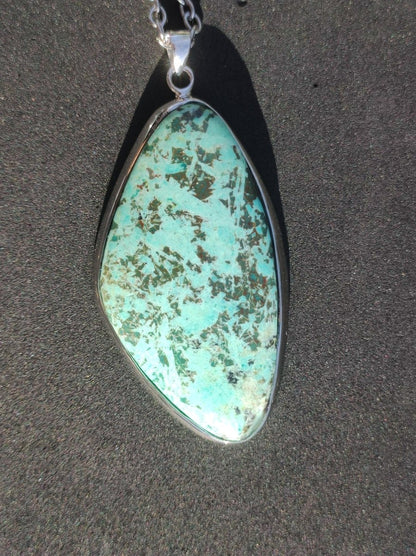 Türkis Peru - 925 Sterling Silber Edelstein Kette Natur blau Schutz Rarität Heilstein Kristall Mann Frau Er Sie Geschenk Freund Bruder - Art of Nature Berlin