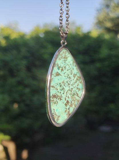 Türkis Peru - 925 Sterling Silber Edelstein Kette Natur blau Schutz Rarität Heilstein Kristall Mann Frau Er Sie Geschenk Freund Bruder - Art of Nature Berlin