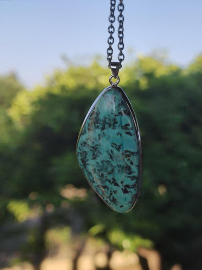 Türkis Peru - 925 Sterling Silber Edelstein Kette Natur blau Schutz Rarität Heilstein Kristall Mann Frau Er Sie Geschenk Freund Bruder - Art of Nature Berlin