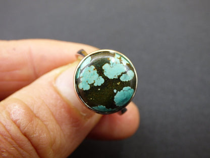 Türkis Ring - 100% natürlich 925 Sterling Silber verstellbar Edelstein Heilstein Energie Kraft Frauen Ring Schmuck Edel grün blau Rarität - Art of Nature Berlin