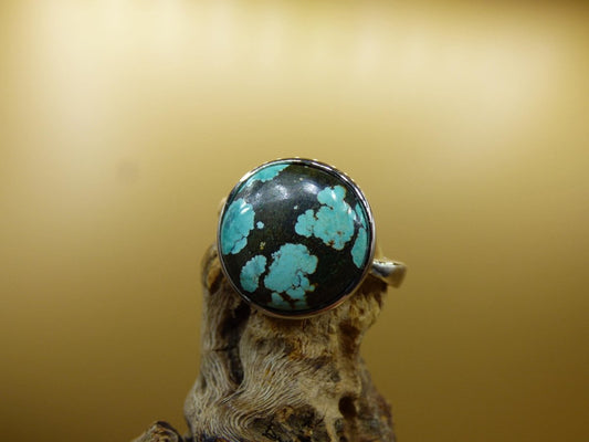 Türkis Ring - 100% natürlich 925 Sterling Silber verstellbar Edelstein Heilstein Energie Kraft Frauen Ring Schmuck Edel grün blau Rarität - Art of Nature Berlin