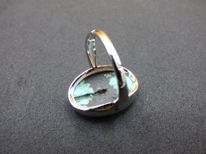 Türkis Ring - 100% natürlich 925 Sterling Silber verstellbar Edelstein Heilstein Energie Kraft Frauen Ring Schmuck Edel grün blau Rarität - Art of Nature Berlin