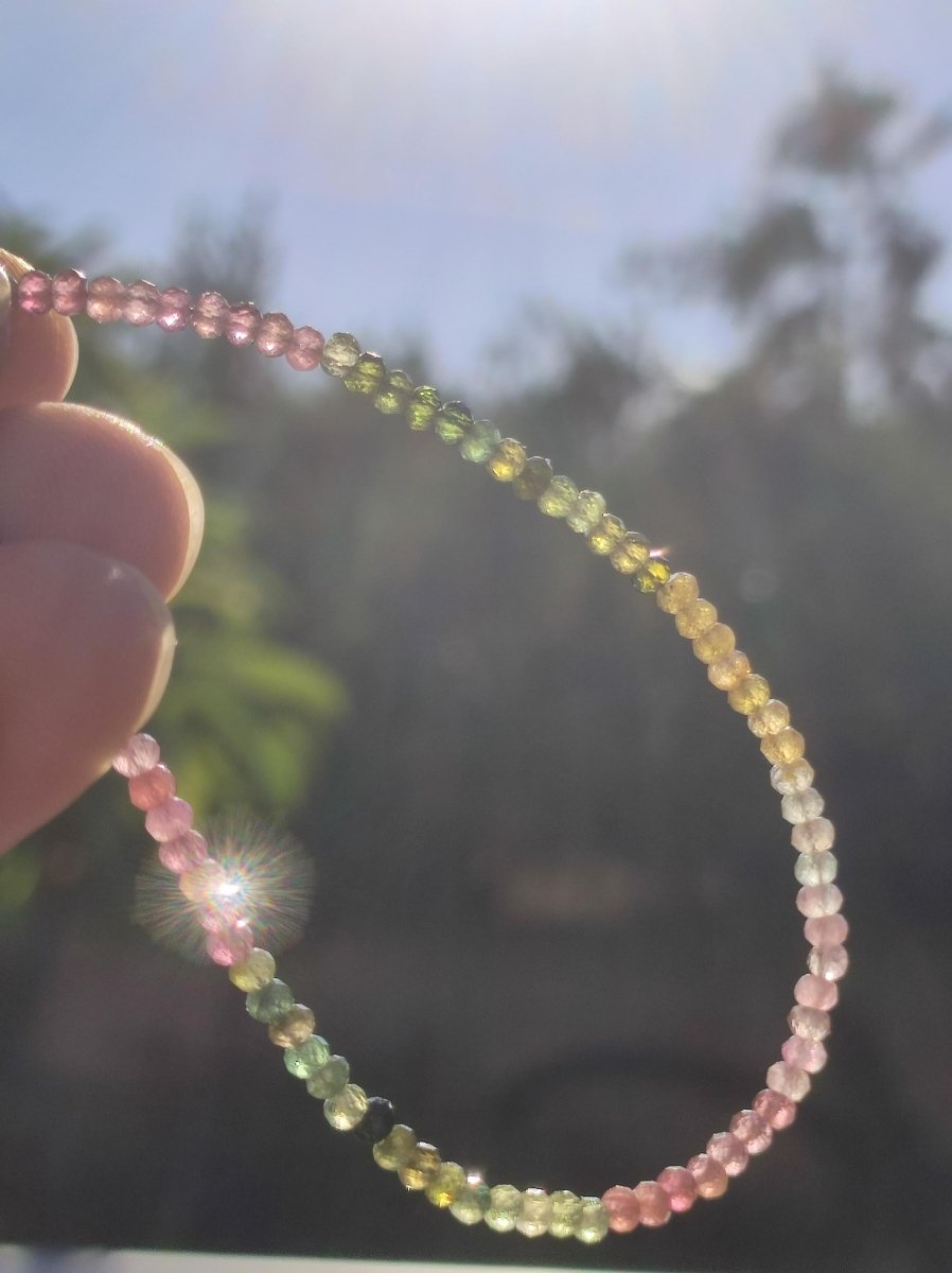 Turmalin bunt AAA - Edelstein Armband 3mm Perlen Heilstein Energie Natur Echt Rarität Unikat Selten Schmuck Frau Mann Er Sie Mutter Geschenk - Art of Nature Berlin